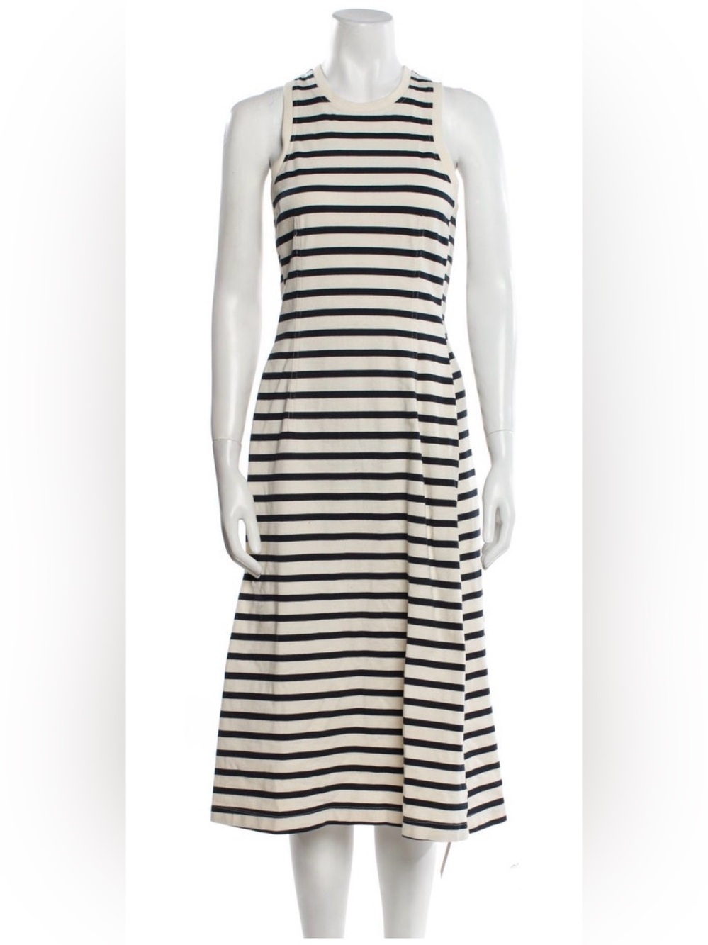 Alexander Wang Striped Sleeveless Maxi Dress - White & Navy